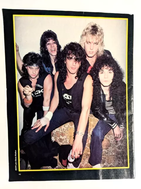 Ratt / Robbin Crosby / 1980'S Band Magazine Full Page Pinup Poster Clipping (4)