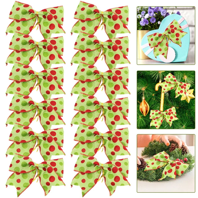 12 Pcs Christbaumschmuck Festliche Schleifendekoration Weihnachtsbaum Kleine