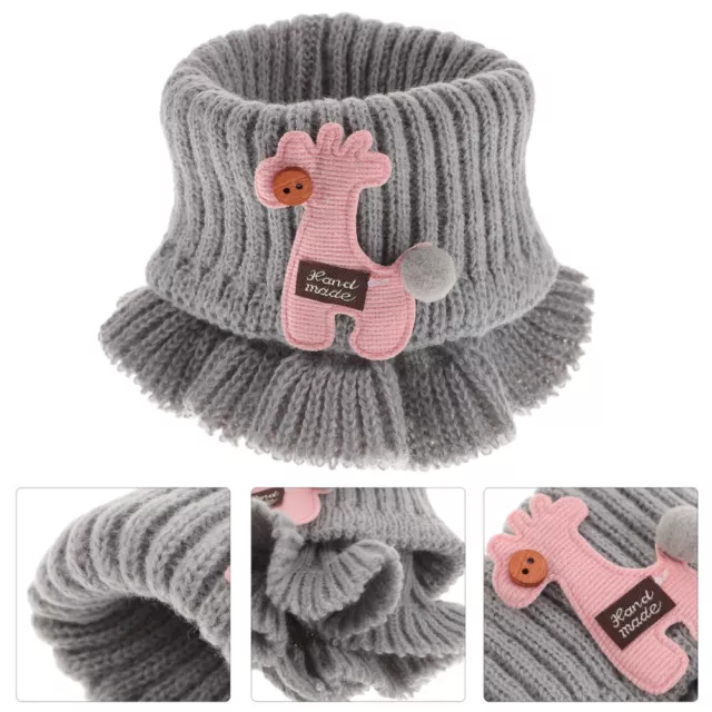 Toddler Winter Scarf Kids for Girls Cartoon Knitted Keep Warm