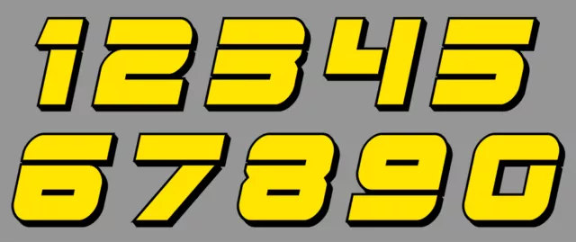 Numeros Course Racing Numbers Drift Tuning Moto Autocollant Sticker Nu019Jn