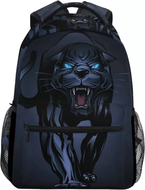 Mnsruu brüllender schwarzer Pantherrucksack Schultasche Reise Tagesrucksack Rucksack für Stu