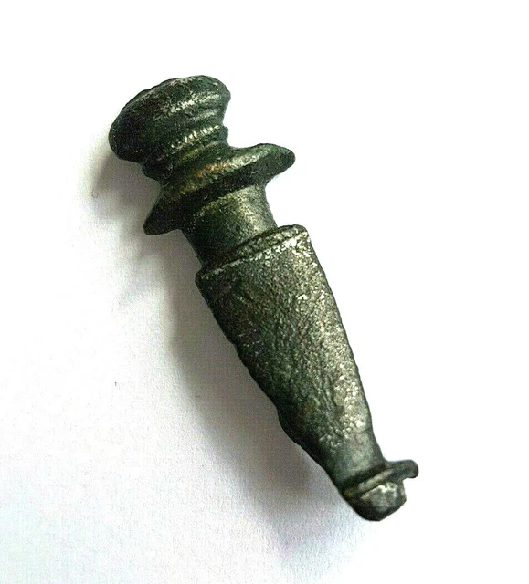 Rare 100 A.D British Roman Period Silvered Bronze Plate Brooch - Sword / Gladius