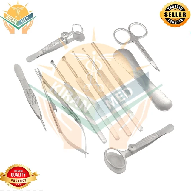Chalazion Strumenti oftalmici per occhi Set per chirurgia della cataratta 12 pz