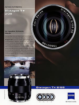 Zeiss folleto hoja de datos cámara objetivo Distagon T 2/28 2010 folleto lente
