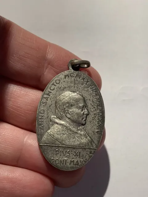 Religiöse Medaille Pius XI Heiliges Jahr Pius XI Anno Sancto 1933 1934 2