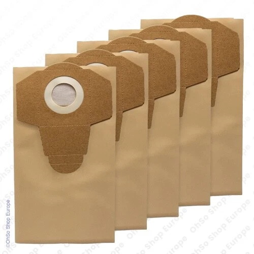 5 BAGS FOR PARKSIDE LIDL WET & DRY 20L Vacuum Cleaner Hoover Dust Bag £