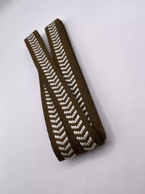 Braid Khaki Brown White Chevron Lace Width 13mm WW2 British Army Rank Chevrons 3