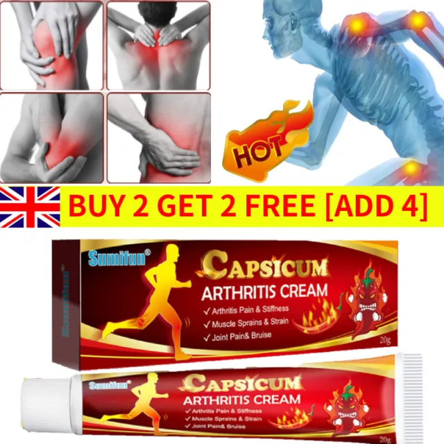 Sumifun Capsicum Arthritis Cream Hot Rheumatoid Arthritis Knee Joint Pain Relief