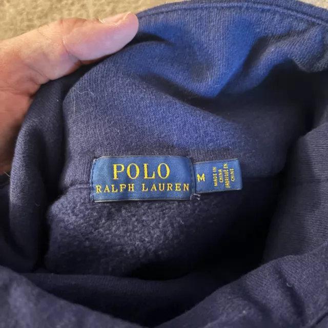 POLO RALPH LAUREN Sweater Mens Medium Navy Blue Army Navy Button ...