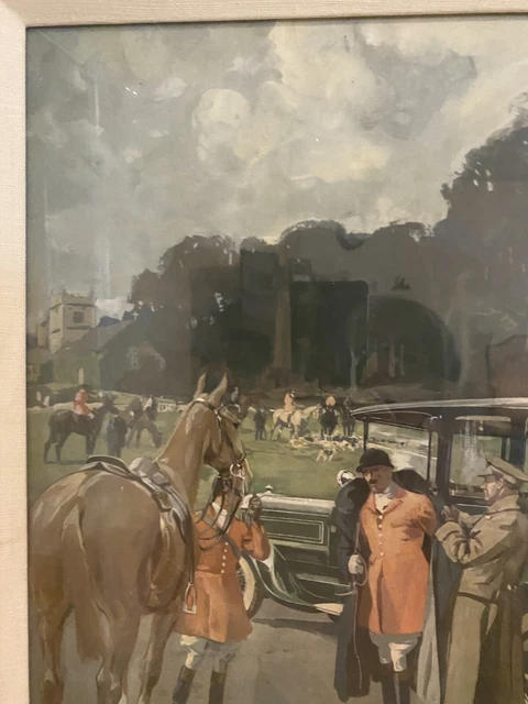Rare Lionel Richards Fox Hunting Print dating from late 1920's to early 1930's