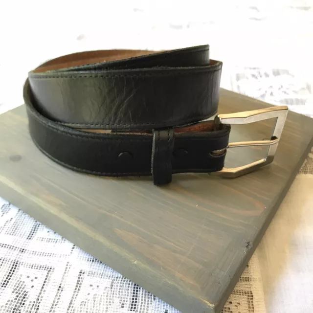 Nocona Mens Black Leather Belt Size 36 Smooth Black Durable Leather