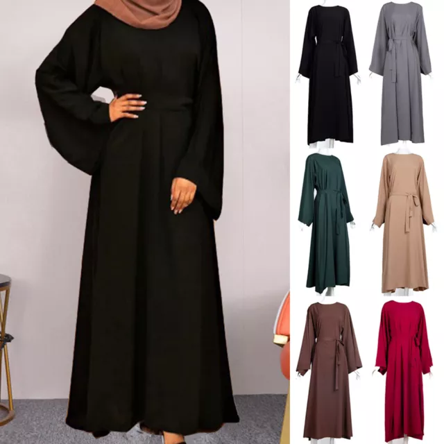 ☆ Femmes Musulmanes Abaya Jilbab Kaftan Dubai Abayas Ladies Maxi Dress 》 3