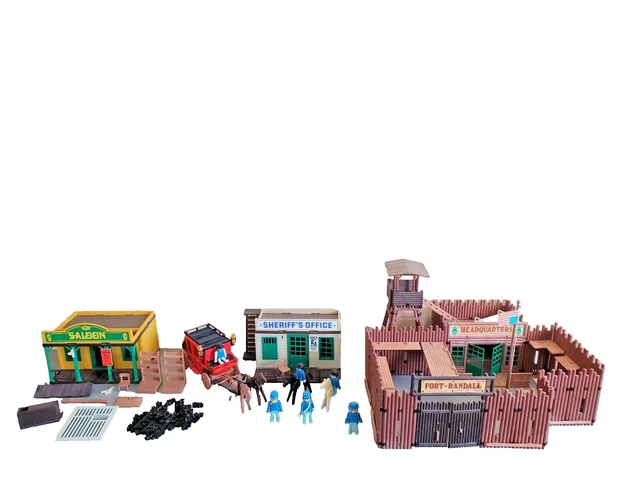 PLAYMOBIL VINTAGE WESTERN Far West - 3419 3425 3423 3245 Fort Randall Saloon etc EUR 100,00 