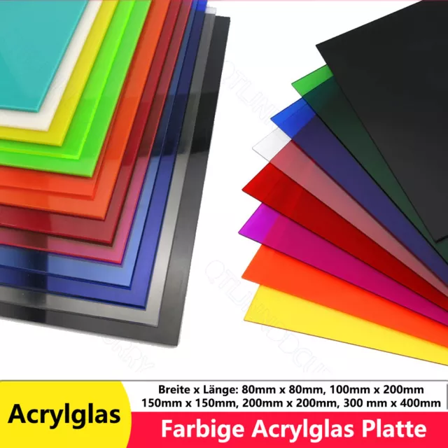 Farbige Acrylglas Platte Zuschnitt Platte Fenster Dicken 2.3mm Diverse Farben