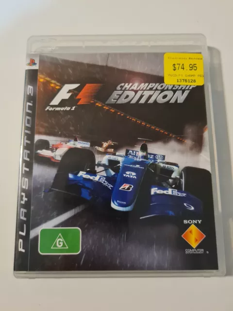 F1 Championship Edition Sony PS3 Playstation 3 PAL Official + Free Tracked Post