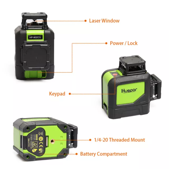 Professional Green Beam Laser level for house construction Automatic level Kit 3