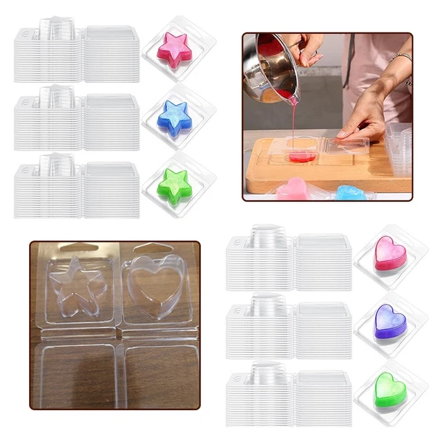 CRAFT YOUR OWN Wickless Delights 100pc Empty Clamshell Molds for Wax