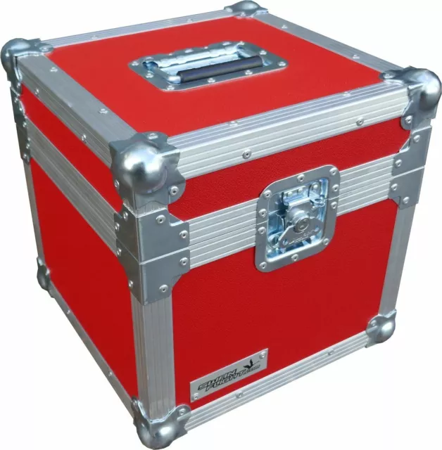 Flight Case Swan 12" Single LP 100 Vinyl Record Box (Red Rigid PVC)