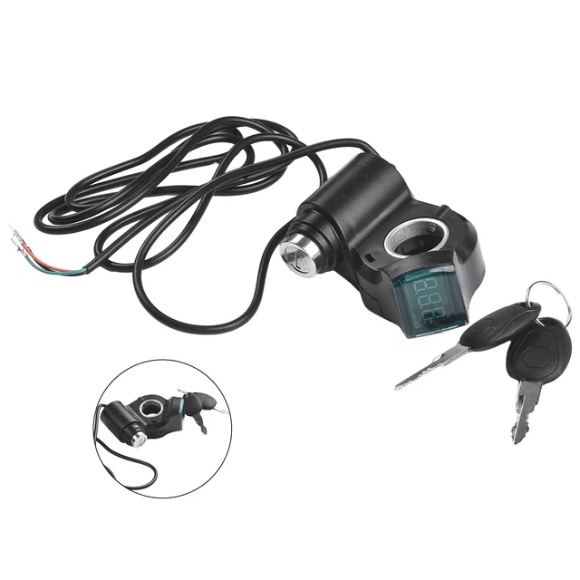 Scooter-Zündschloss Mit 3-poligem Stecker – ABS, EIN-Knopf-Start, 2 Schlüssel, Für KUGOO M4