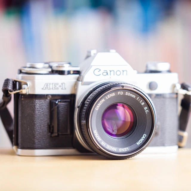 Canon AE-1 Silver + FD 50mm F1.8 s.c