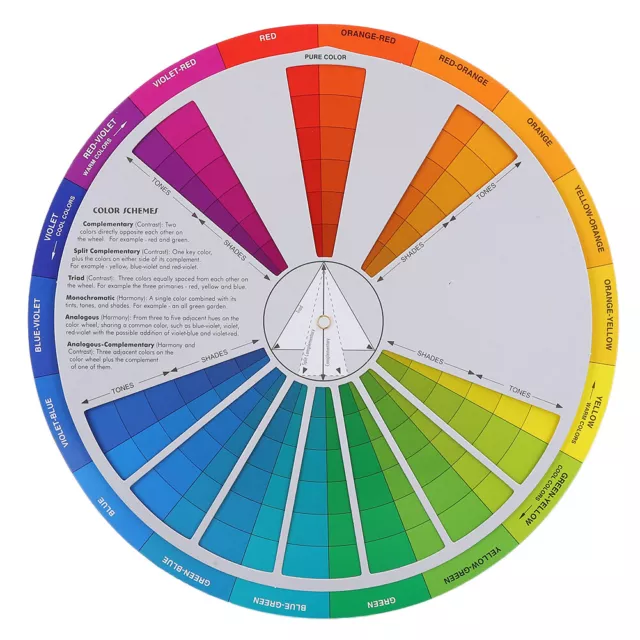 23.3cm 2pcs Tattoo Color Wheel Pigment Color Wheel Mixing Guide Tattoo Acces Kfx