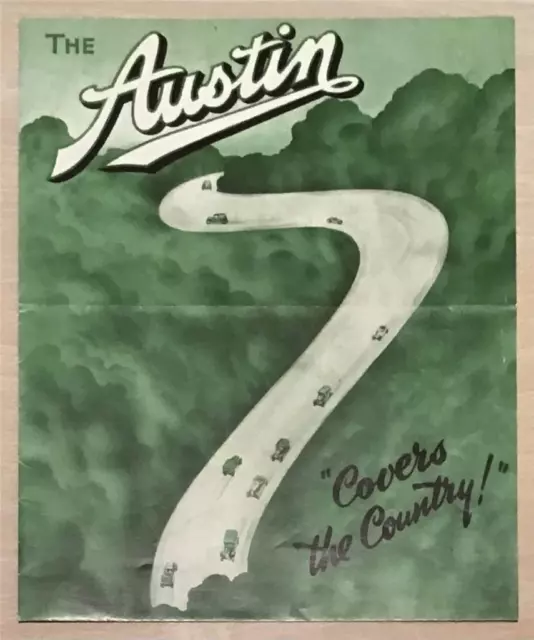 AUSTIN SEVEN Sales Brochure c1930s #1447E Reprint RUBY SALOON Pearl Cabriolet++