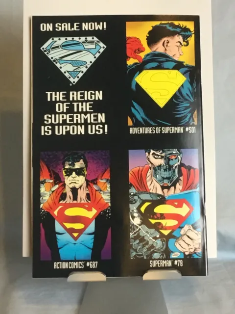 1993 DC Comics SUPERMAN THE MAN OF STEEL #22 Red Die Cut Cover & Bonus Poster 10