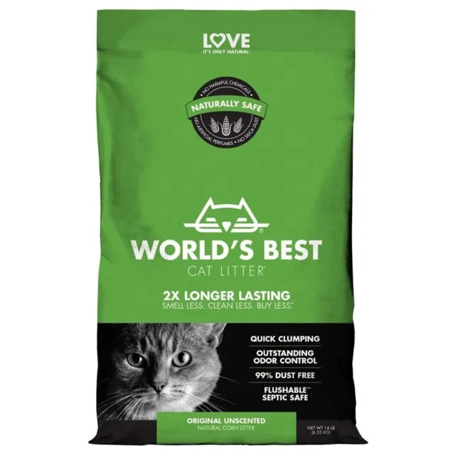 Worlds Best Cat Litter Clumping Cat Litter, Original. 6.35kg. Odour Control