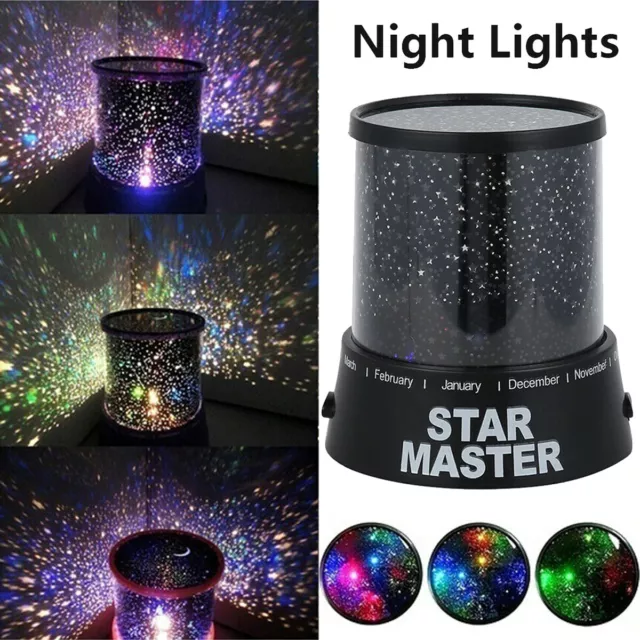 LED Starry Night Sky Galaxy Projector Lamp Star Kids Room Cosmos Master Light