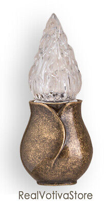 Lampada elettrica in bronzo per lapidi - Finitura Glitter - Linea APULO