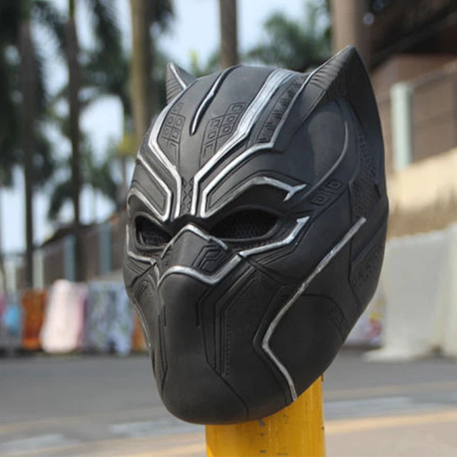Black Panther Full Head Latex Face Mask Cosplay Memorial Infinity Marvel Avenger
