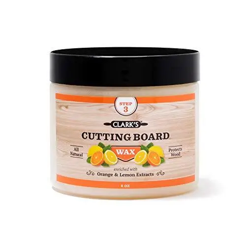 CLARK'S Cutting Board Finish Wax, Enriched with Lemon & Orange Oils ,Made with