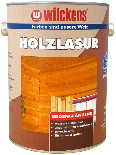 Wilckens 2,5l Bois Glaçure Blanc Lasure Lf Du Meuble Intérieur Extérieur 2500ml