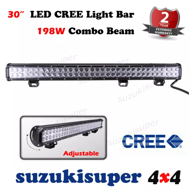 CREE LED Light Bar 30 Inch 198W Combo Spot Flood Beam Work Lamp Offroad 4WD