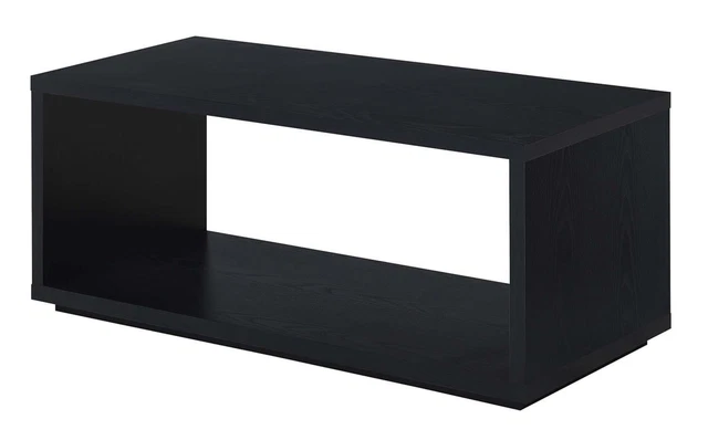 Convenience Concepts Northfield Admiral Black Coffee Table With Shelf R4-0428