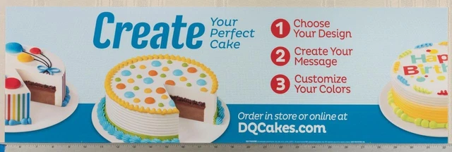 Dairy Queen Poster Backlit Plastic Frozen Cake 8x27 dq2