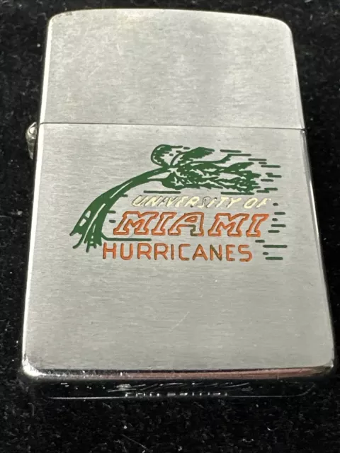 1959 Zippo Lighter  - University Of Miami Hurricanes - Nice Graphics