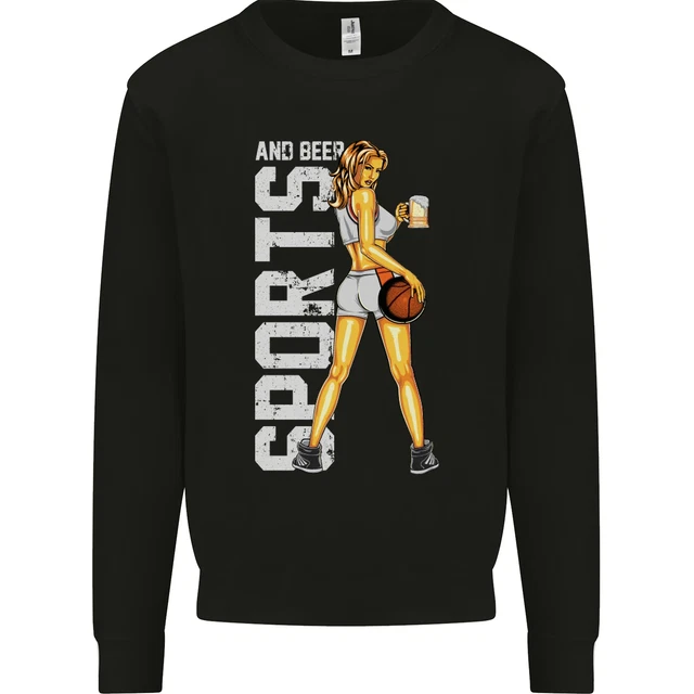 Basketball Sports & Beer Funny Mens Sweatshirt Jumper