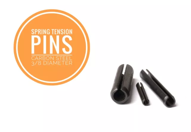 Slotted Spring Tension Pins Sellock Roll Pins Carbon Steel 3/8 Diameter