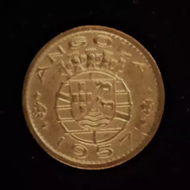 ANGOLA de Portugal   1957  Fifty Centavos  AU Coin