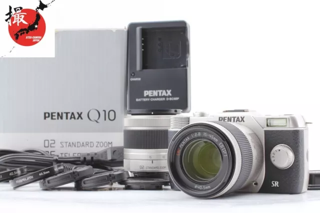 【Top MINT in Box】 Pentax Q10 12.4 MP Digital Camera 2 Lens Kit 02 06 From JAPAN