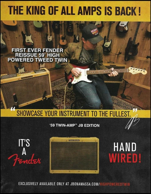 Joe Bonamassa Fender Reissue 59' Tweed Twin-Amp Edition 2018 ad print