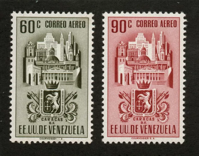 Venezuela - Sc# C372 & C373 MH / Arms of Caracas      -       Lot 0922197