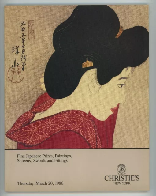 Christies Auction 1986 Japanese Prints Paintings Screens Swords Fittings Shinsui