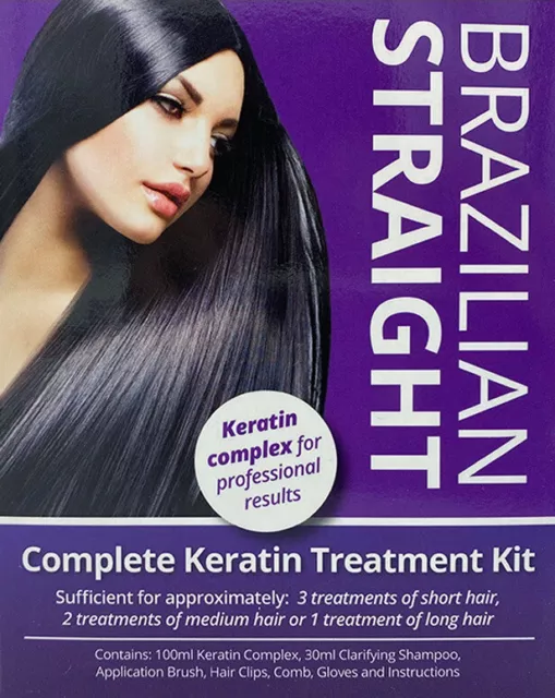 Brazilian Straight Complete Keratin Home Treatment Kit 100Ml - Free Uk Postage!