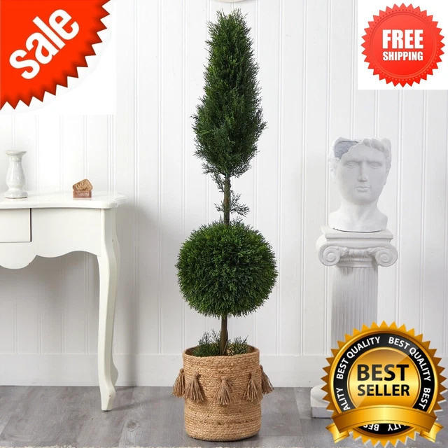 5' Cedar Cypress Topiary Artificial Tree UV Home Office Decor Indoor/Outdoor