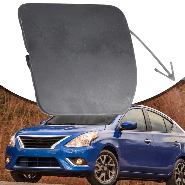 thumbnail image 2 of Goholy Front Bumper Tow Hook Cover Compatible With Nissan Versa Sedan 2015 2016 2017 2018 Trailer Cover Cap 622A0-9KM0H 622A09KM0H Small Lid Towing Eye Cap 2 of 14