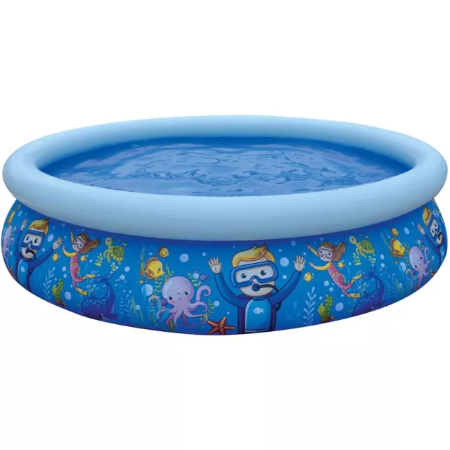 Planschbecken Kinderpool  Quick Up Pool Ø 205x47 cm mit aufblasbarem Luftring