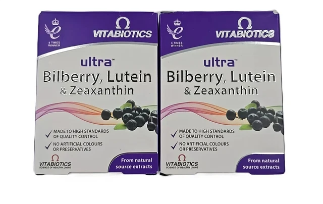 VITABIOTICS ULTRA BILBERRY Lutein and Zeaxanthin - 30 Tablets £13.99 ...