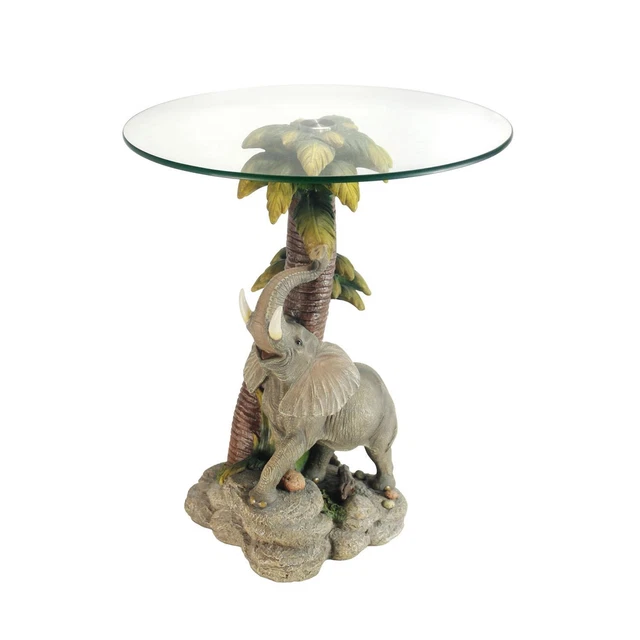 ORE International 24" Tall Glass Top End Table K-0728